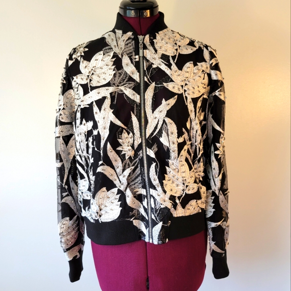 Ooh La La! flower embroidered beaded jacket